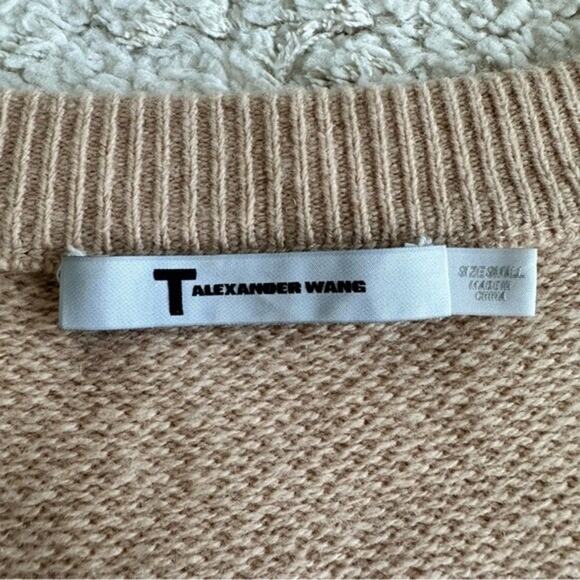 T by Alexander Wang Wool Cashmere V-Neck Sweater Size S - Picture 3 of 5